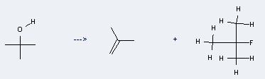 Propane,2-fluoro-2-methyl- can be prepared by 2-methyl-propan-2-ol with heating.
